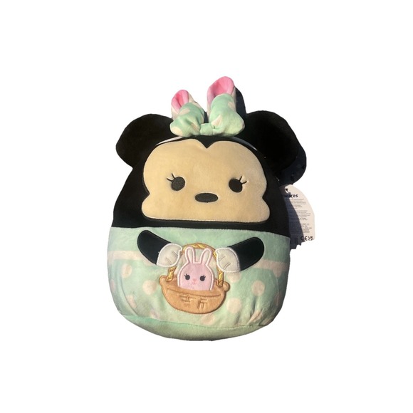 Kellytoy Other - Squishmallows Disney Minnie Mouse with Bunny Ears 8" Easter Plush NWT Basket